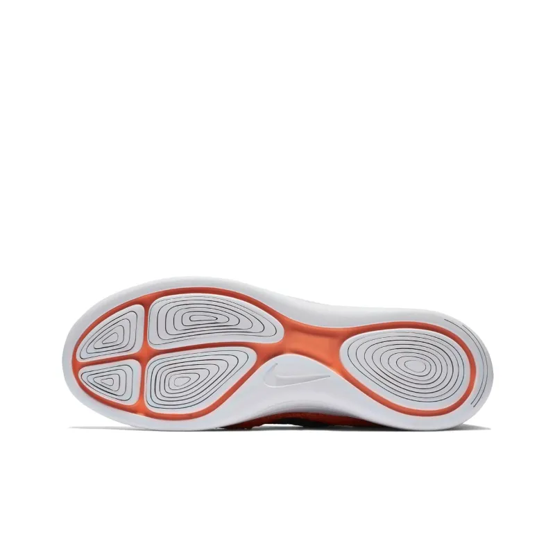 Nike LunarEpic Flyknit 2 Anti Slip Wear Resistant Low Top Casual Running Shoes Men's Orange Blue-5
