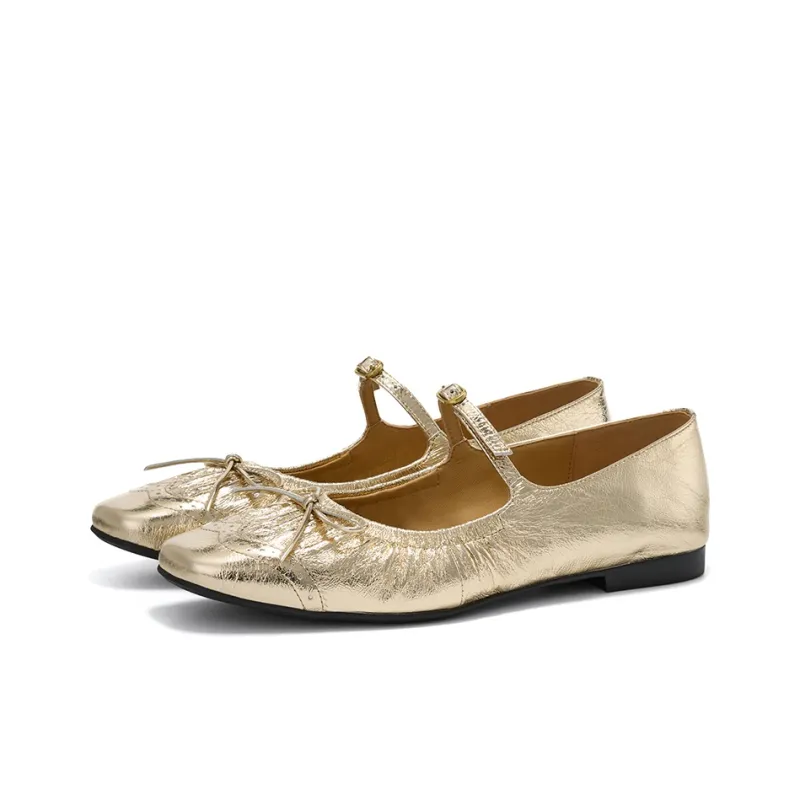 GG CC Flat Mary Jane Shoes Ballet Unlined Shoes 1.5cm Women's-9