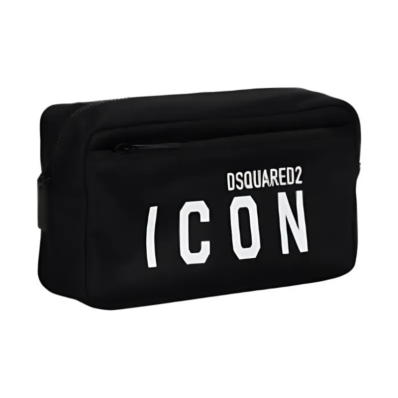 DSQUARED2 Logo print Zipped Wash Bag-1