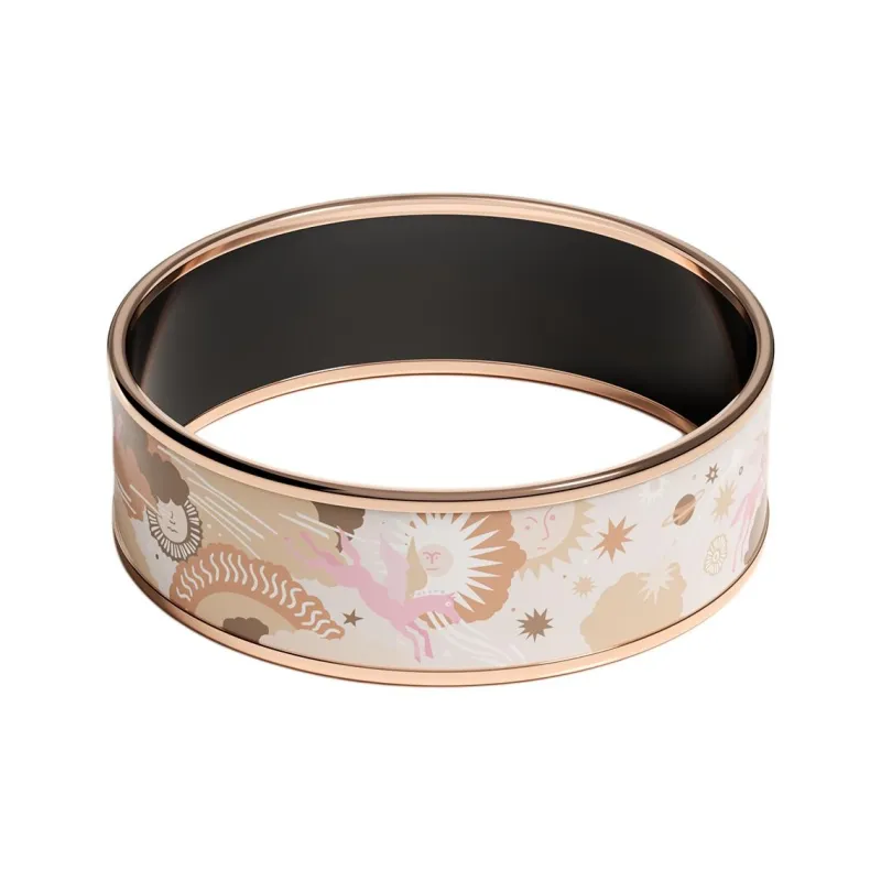 HERMES Rose Gold Plated Bangles Unisex Pink-1