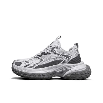 NFL Philadelphia Eagles Height Increasing Wear Resistant Breathable Slip Resistant Low Top Chunky Sneakers Unisex Gray