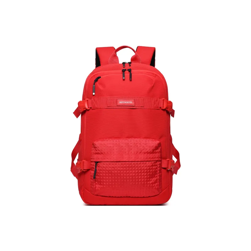 SEPTWOLVES Fabric Backpack Large Size Men's Red-0