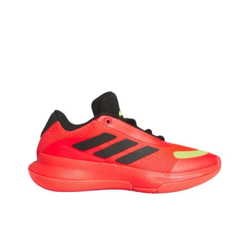 Adidas BASKETBALL Anti Slip Wear Resistant Low Top Children's Basketball Shoes Red Teenagers-1