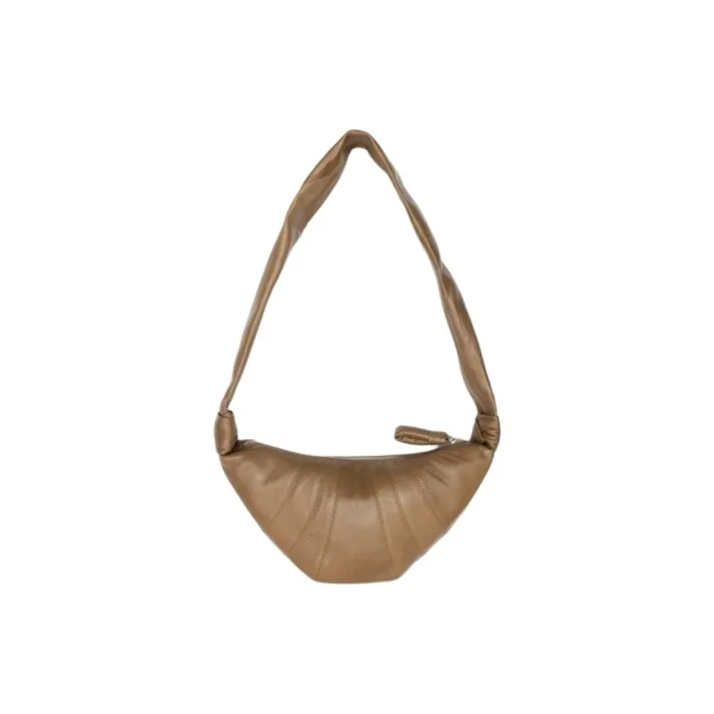Lemaire Croissant Series Lambskin Croissant Bag, Shoulder Bag, Crossbody Bag Small Size Women's Brown-3