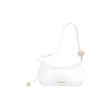 Jacquemus Le Bisou Cow Leather Portable Crossbody Bag Shoulder Bag Women's White