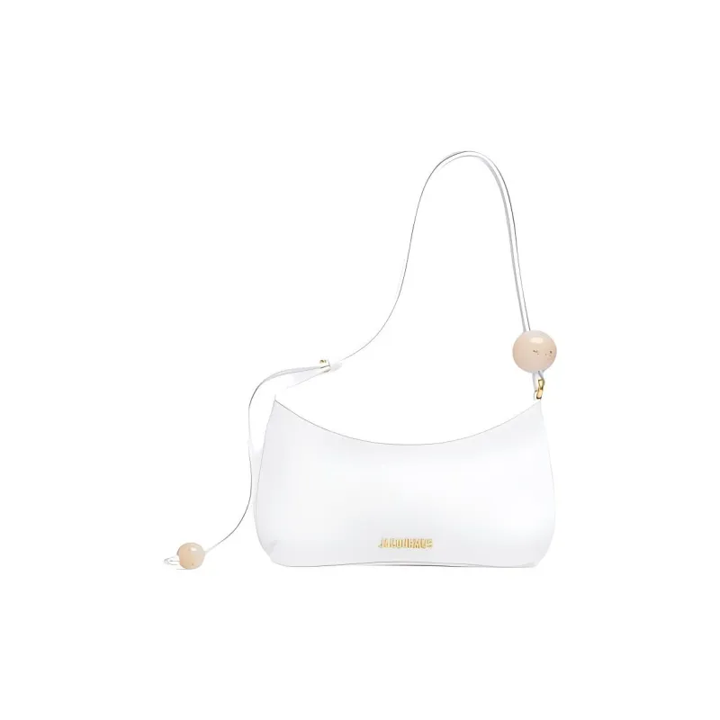 Jacquemus Le Bisou Cow Leather Portable Crossbody Bag Shoulder Bag Women's White-0