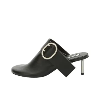 JIL SANDER Cannolo Wrap toe Slippers Women's Black