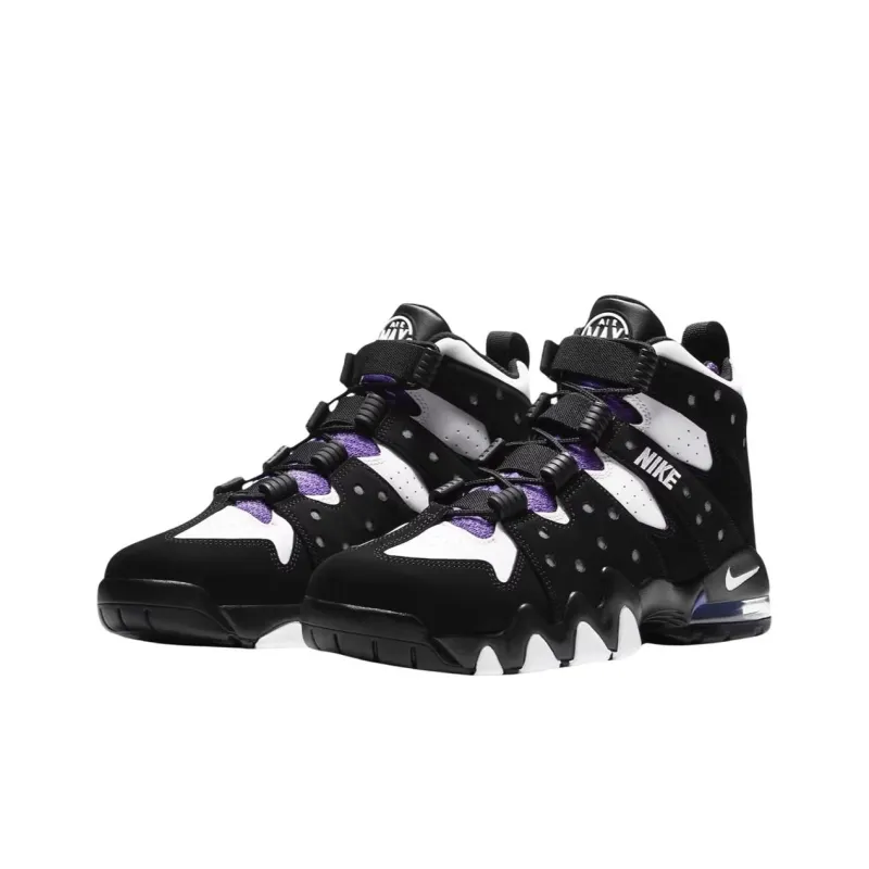 Nike Air Max CB Anti Slip Wear Resistant Low Top Vintage Basketball Shoes Unisex Black Purple-1