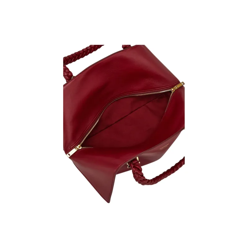 FERRAGAMO Calfskin Shoulder Bag Crossbody Bag Handbag Medium Size Women's Red-4