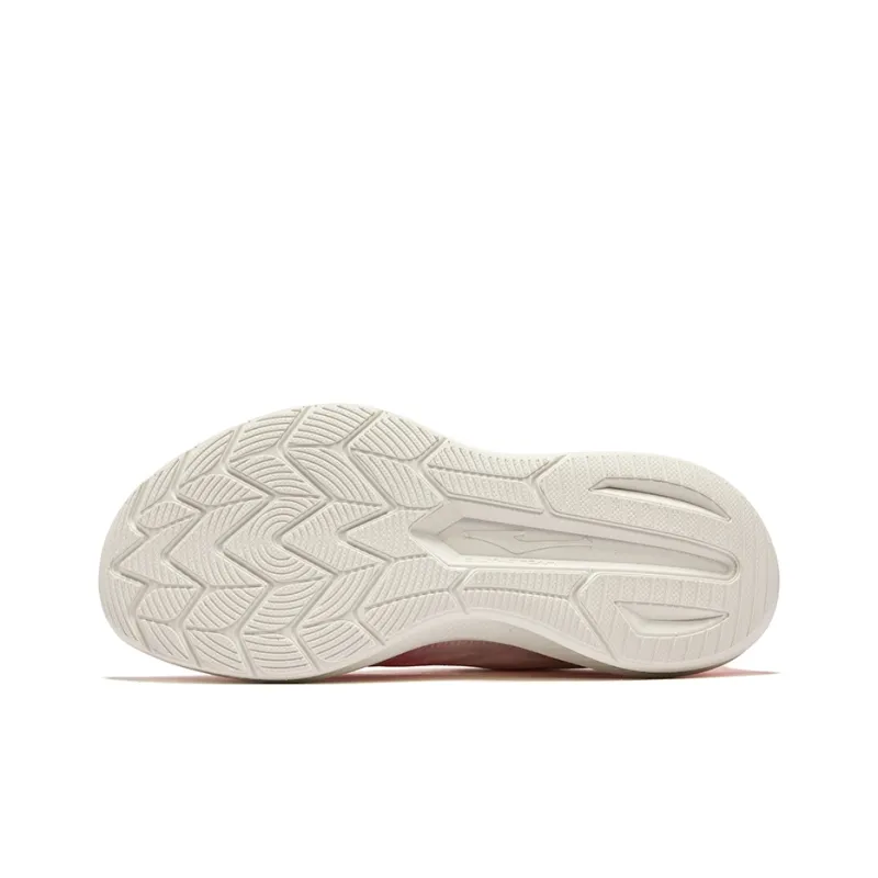 Erke Cushioning Breathable Rebound Low-Top Sprint Running Shoes Women's Microcrystal White Lotus Petal Pink-4