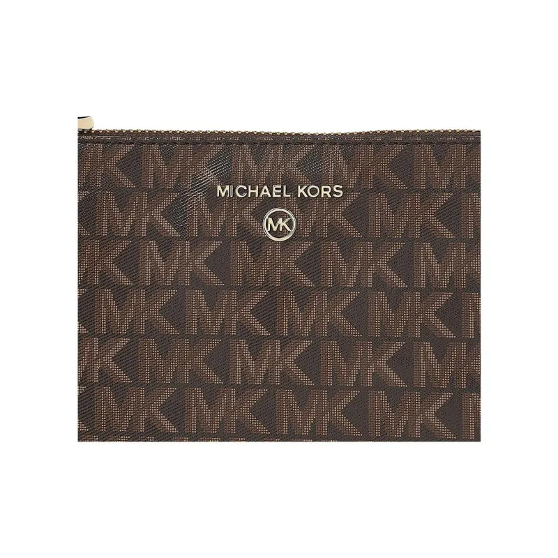 MICHAEL KORS Calfskin Clutch Women's Chocolate Brown-6