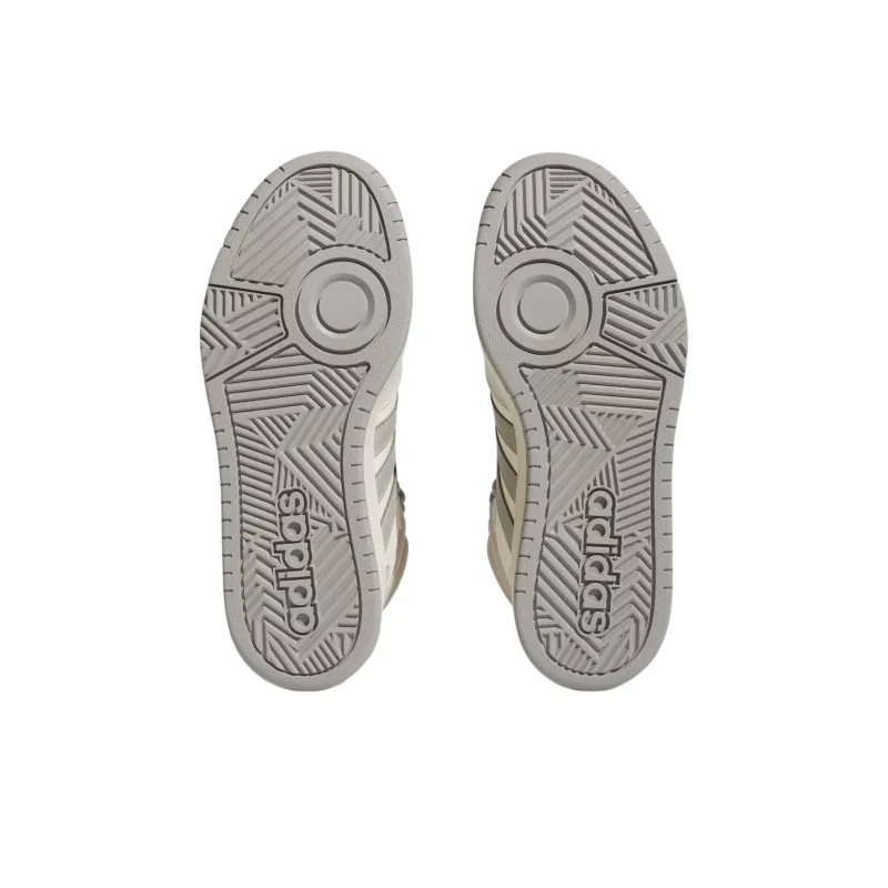 Adidas HOOPS 3.0 Anti Slip Wear Resistant Mid Top Skateboard Shoes Women's White-4