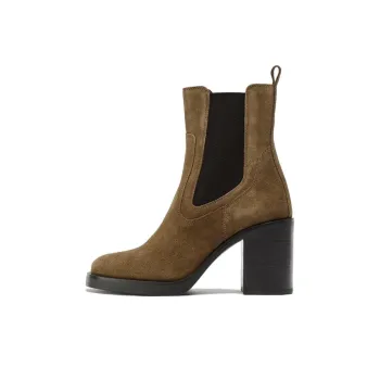 ZARA Short Chelsea Boots 8.5cm Women's Brown
