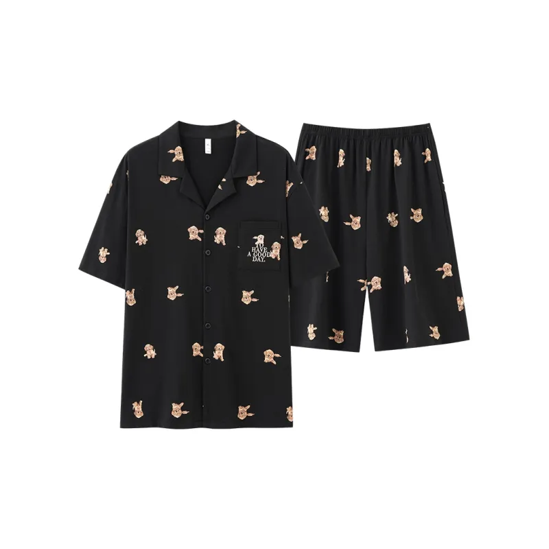 Qin Jing Pajama Set Unisex Black-6