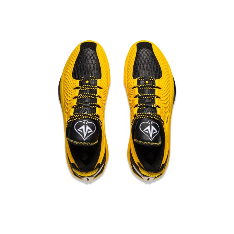 LiNing JB3 Wear Resistant Coverage Anti Rollover Low Top Basketball Shoes Men's Yellow Black-3