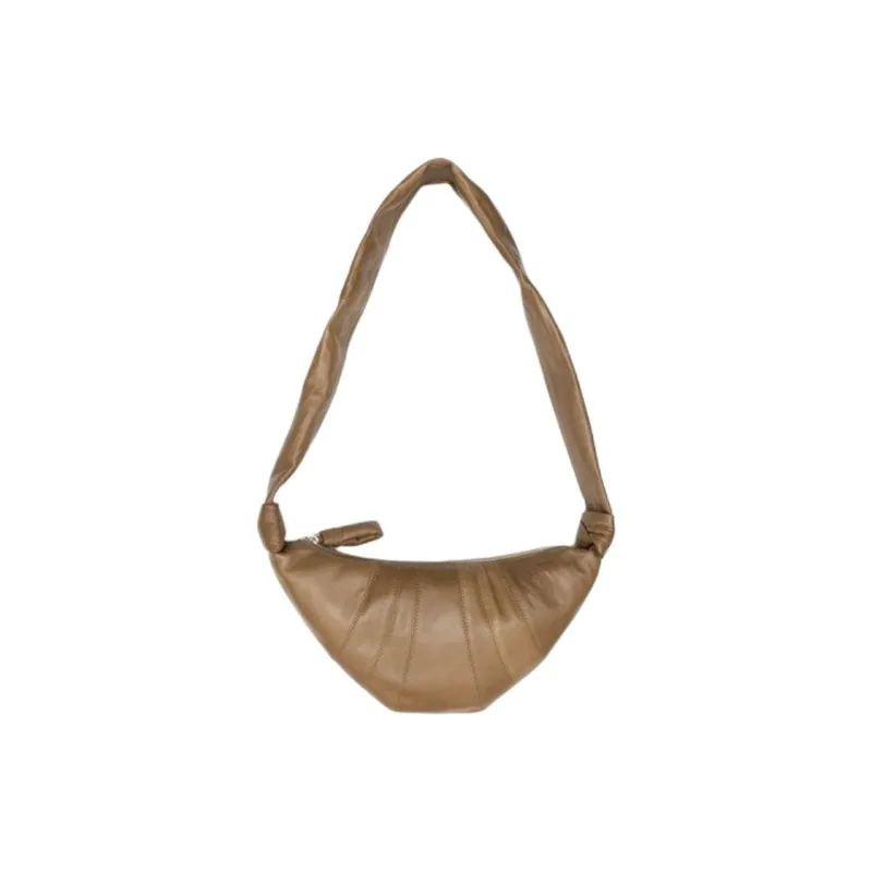 Lemaire Croissant Series Lambskin Croissant Bag, Shoulder Bag, Crossbody Bag Small Size Women's Brown-2