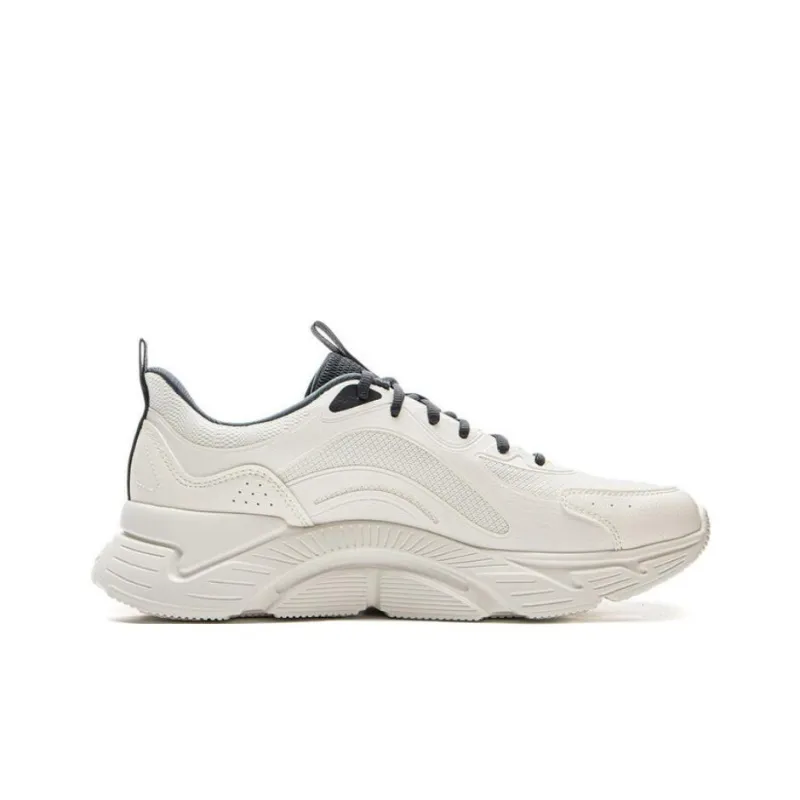LiNing Lightweight And Airy Low Top Sprint Running Shoes Men's Mist White-1