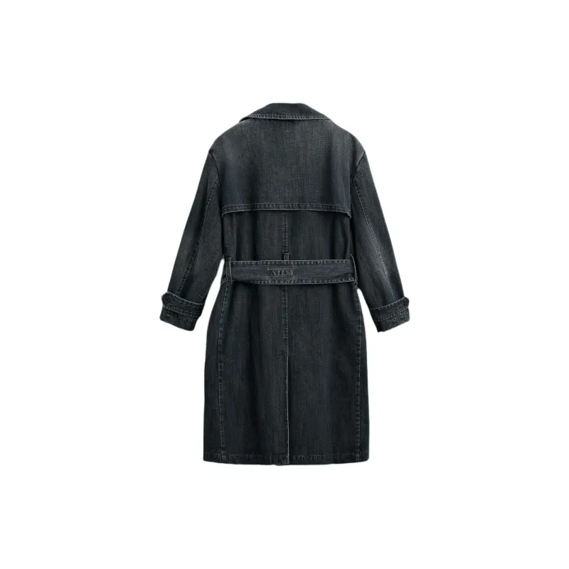 ZARA New Year Trench Coats Men Blue-1