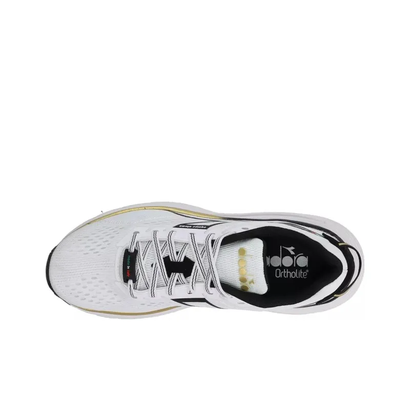 Diadora Anti Slip Wear Resistant Low Top Casual Running Shoes Men's White-1