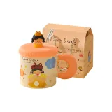 [Gift Box Set]Yellow Dress Girl Mug with Glass Straw