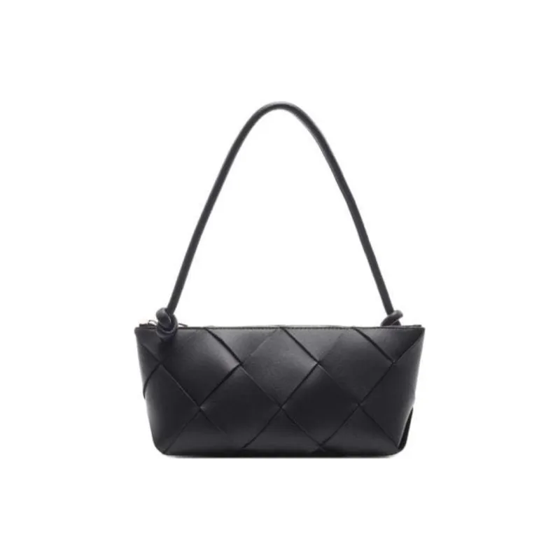Bottega Veneta Sheepskin Shoulder Bag Women's Black-0