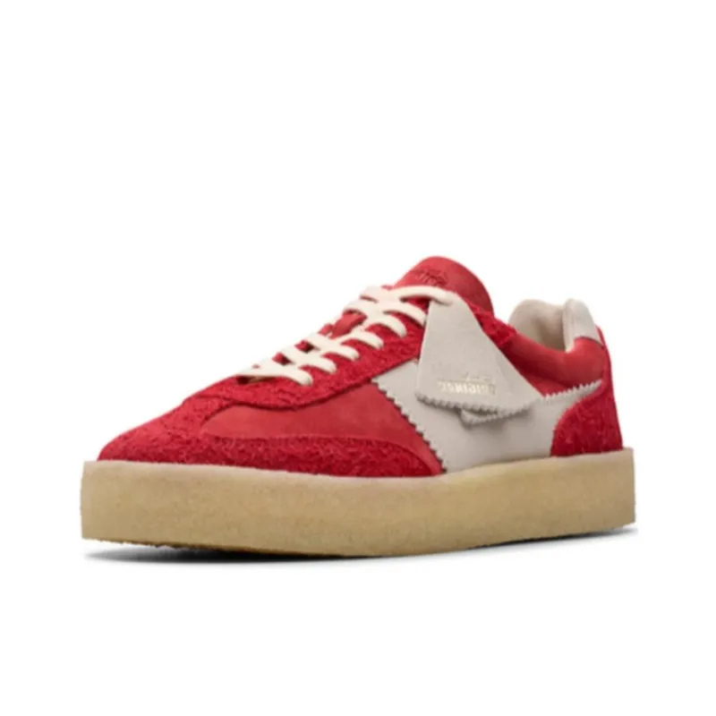 Clarks Originals TOR80 Slip Resistant Low Top Skateboard Shoes Men's Gray Red-1
