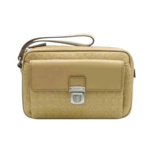 FERRAGAMO Genuine Leather Clutch Regular Women's Yellow