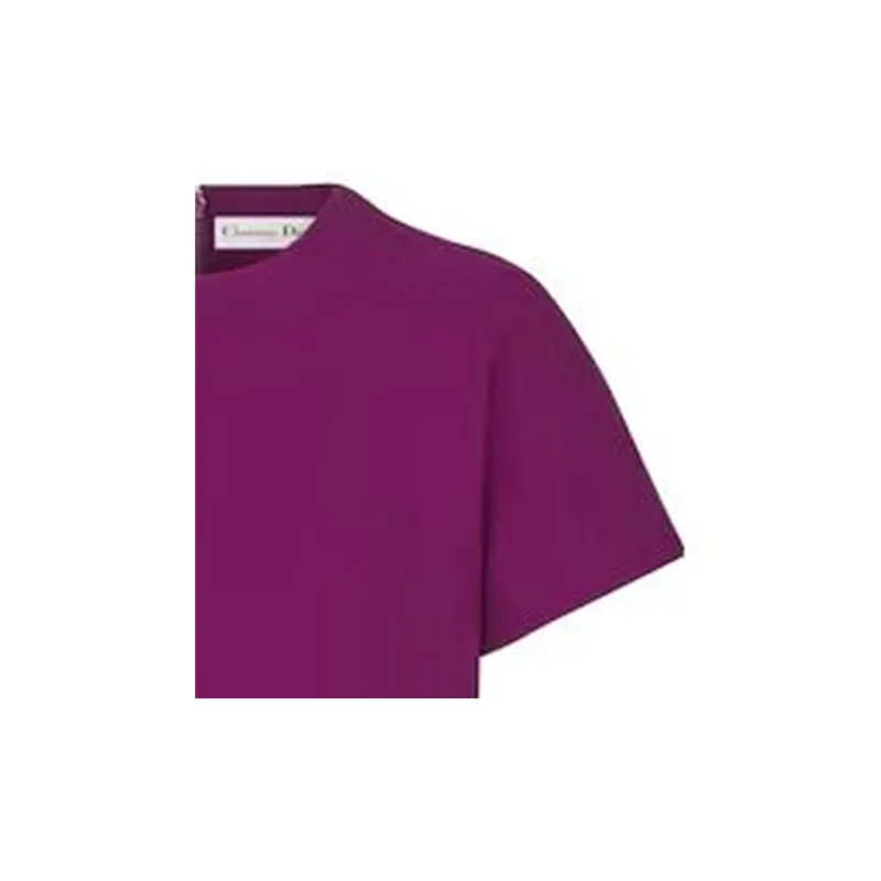 DIOR Short-Sleeved Dresses Women's Purple-3