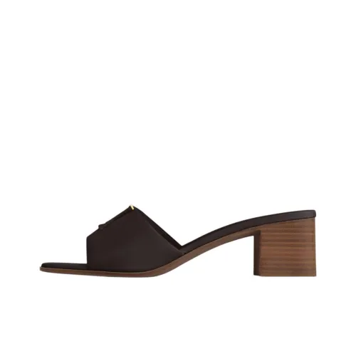 LOUIS VUITTON Capri Slide Slippers 4.5cm Women's Dark Brown
