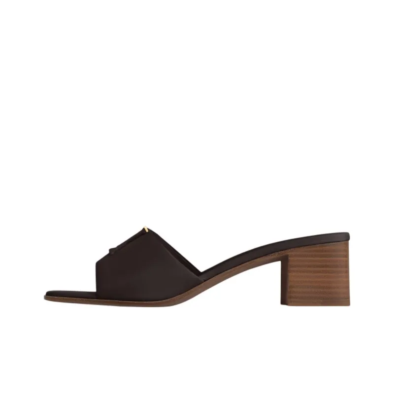 LOUIS VUITTON Capri Slide Slippers 4.5cm Women's Dark Brown-0