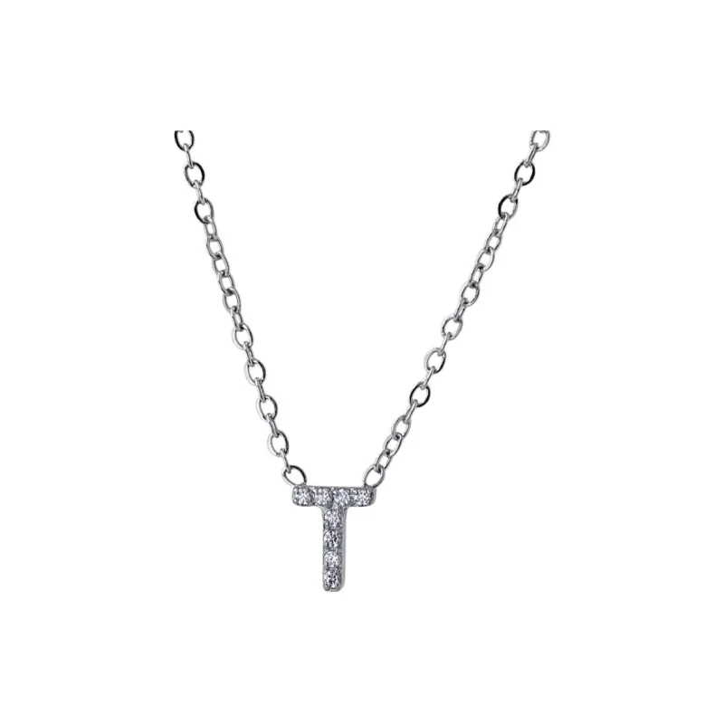 ANARTXY Zircon Surgical Steel Stainless Steel Gold Silver Necklaces Women's Gold/Silver-45