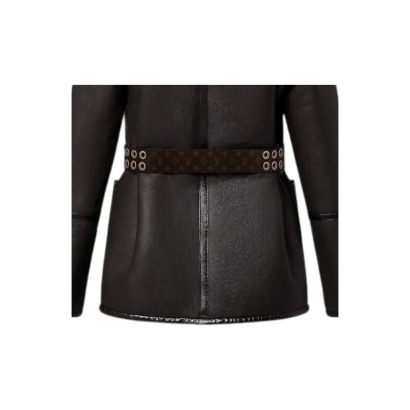 LOUIS VUITTON Signature Short Reversible Wrap Coat-3