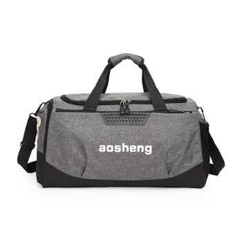 OURFUN Canvas Gym Bag Unisex Gray/Black/Burgundy/Royal Blue
