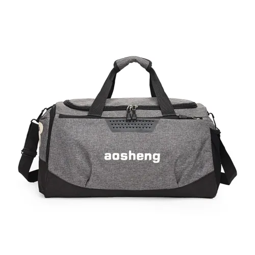 OURFUN Canvas Gym Bag Unisex Gray/Black/Burgundy/Royal Blue