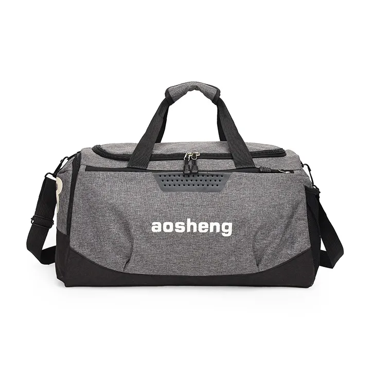 OURFUN Canvas Gym Bag Unisex Gray/Black/Burgundy/Royal Blue-0