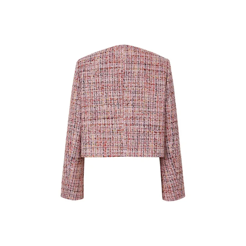 Hopeshow Cropped Coat Women's Rose Pink-1