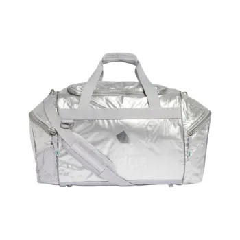 Adidas PU One Shoulder Handbag, Travel Bag Unisex Transparent & Silver Metal