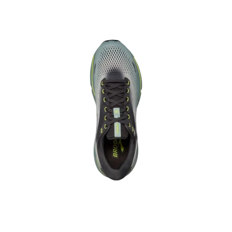 Brooks Ghost 15 Anti Slip Wear Resistant Low Top Running Shoes Men's Asphalt Gray Blue-5