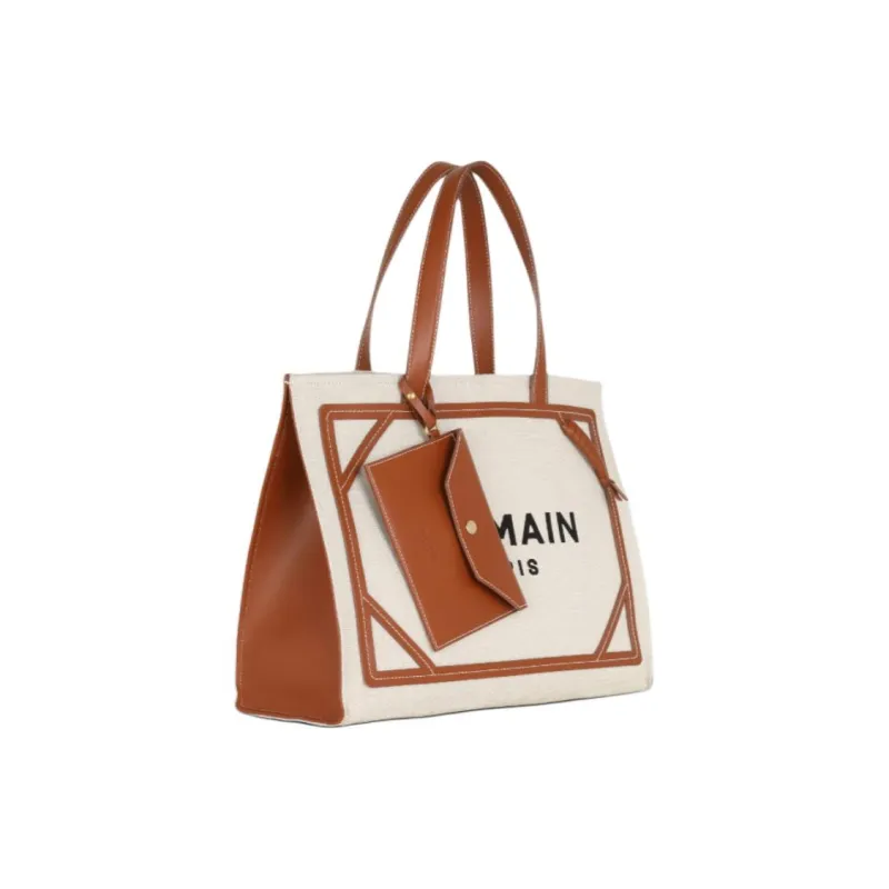 BALMAIN Cotton Handbag Women's Light Umber-1
