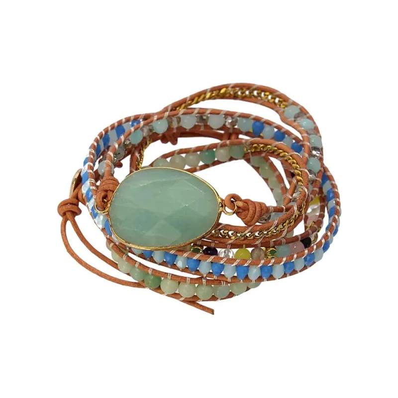 ANARTXY Surgical Steel Stone Crystal Bracelets Women's Multicolor-7