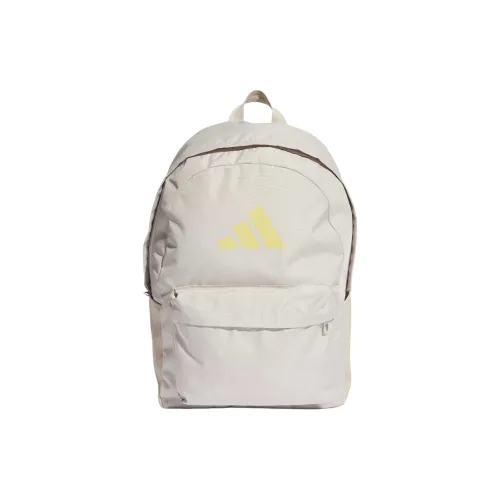 Adidas Polyester Backpack Unisex Oxidized Aluminum & Pink Yellow