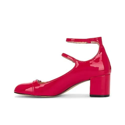 STEVE MADDEN Chunky Heel High Heels 5.7cm Women's Red