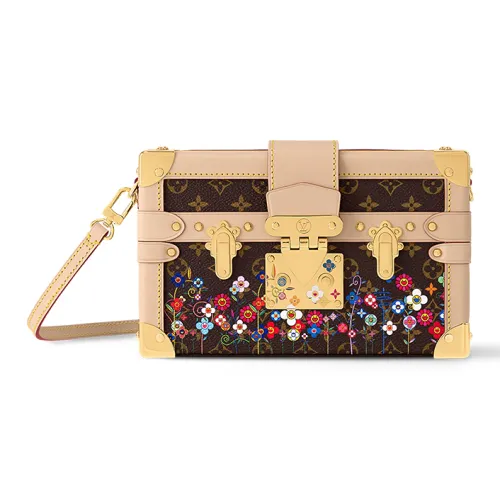 LOUIS VUITTON Takashi Murakami Village Co Financing PETITE MALLE Canvas Shoulder Bag Crossbody Bag Women's Brown