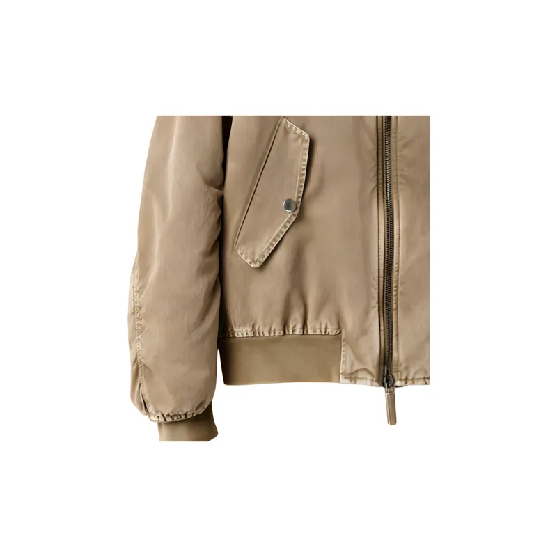 MIU MIU Gabardine Bomber Jacket 'Tundra'-4