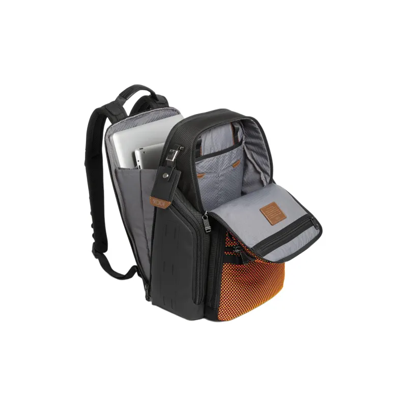 TUMI Nylon Backpack Men's Black & Brown-3