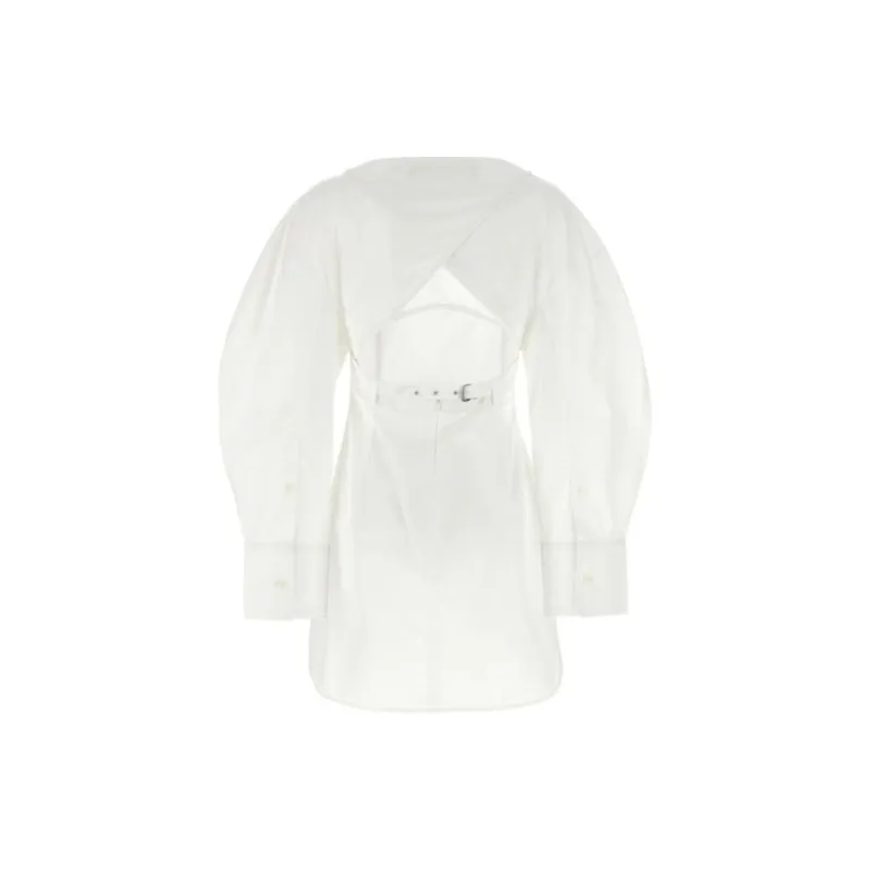 Jacquemus Long Sleeved Dresses Women's White-1