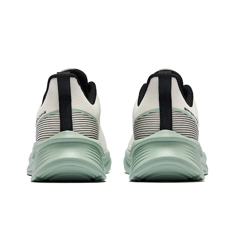 Erke Cushioning Breathable Rebound Low-Top Casual Running Shoes Men's White Black-3