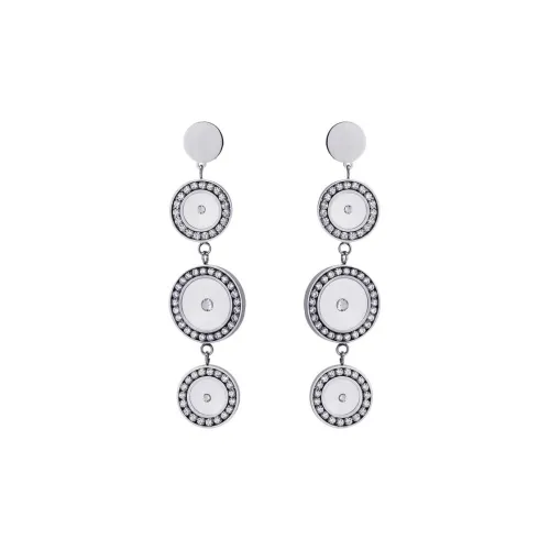ANARTXY Surgical Steel Zircon Earrings Women's Silver