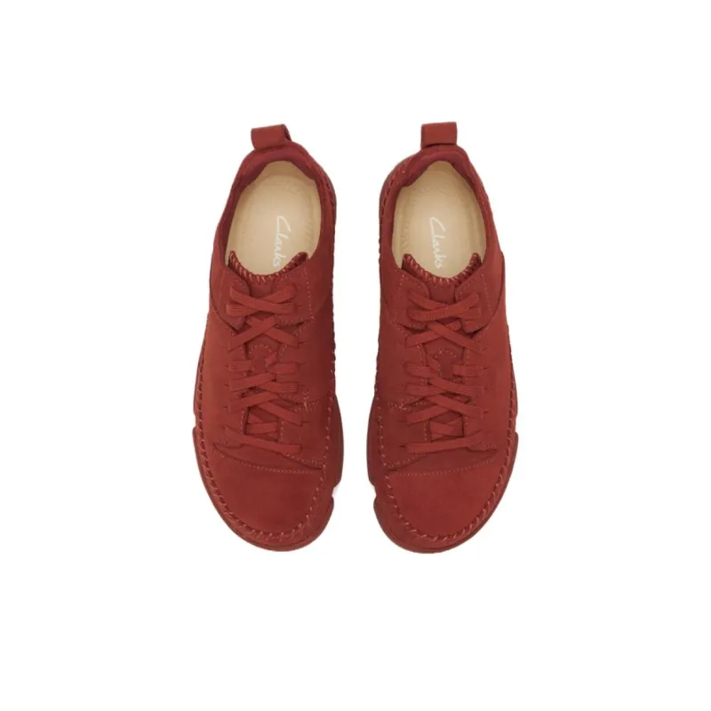 Clarks Trigenic Slip Resistant Low Top Casual Shoes Women's Red-3