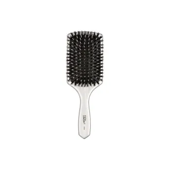 EUROSTIL Large Size Square White Pua Wild Boar Brush Comb Long Hair 1 Pack